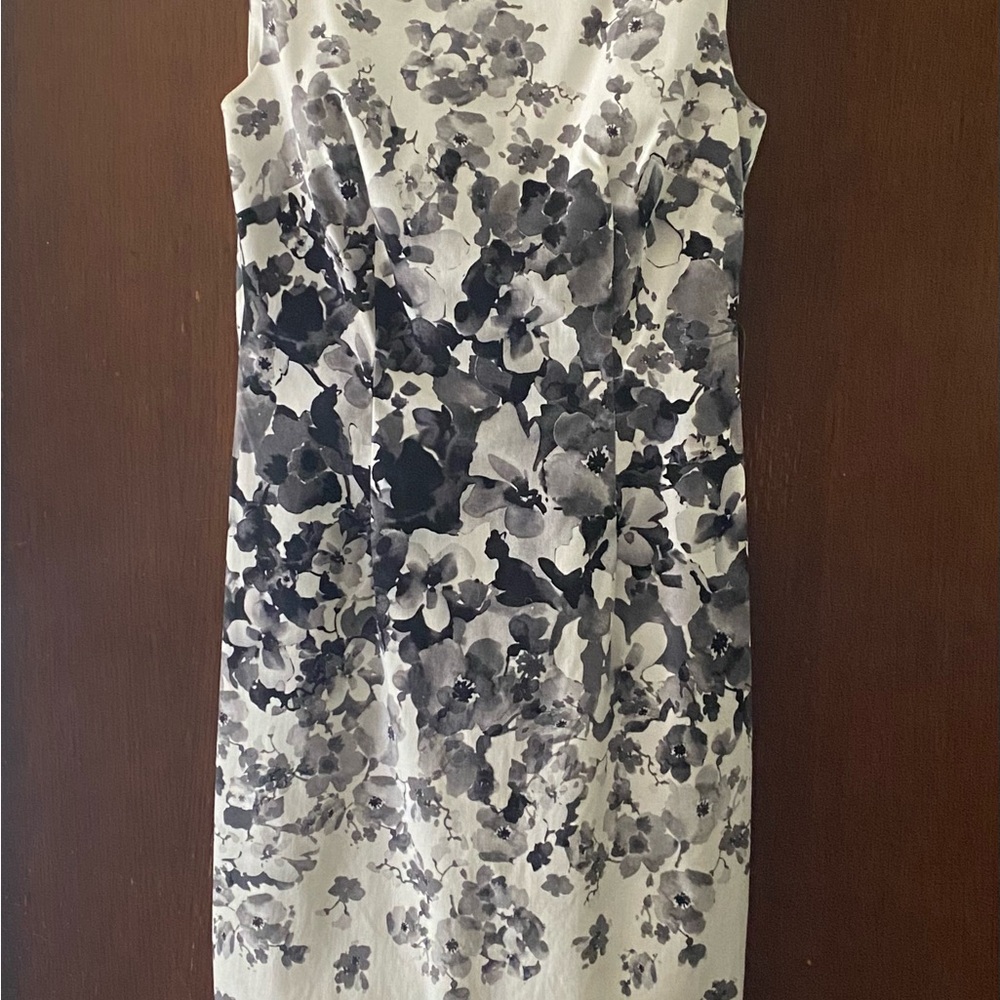 Maggy London Midi Dress Black Floral Elegance